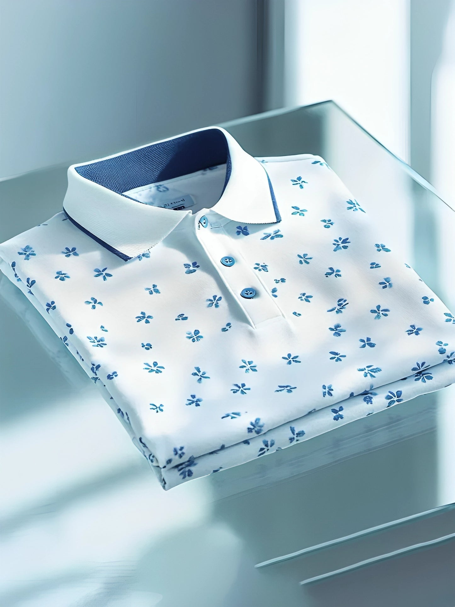 Men's Luxe Textured Jacquard Smart Polo T-Shirt
