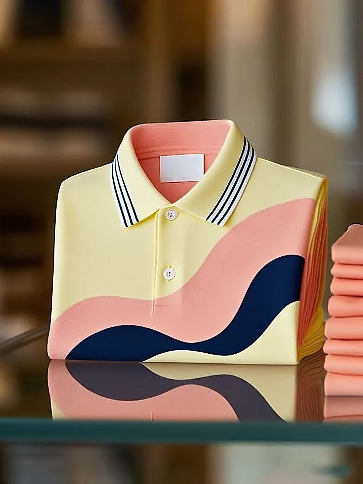 Men's Dynamic Contrast Smart-Casual Polo T-Shirt
