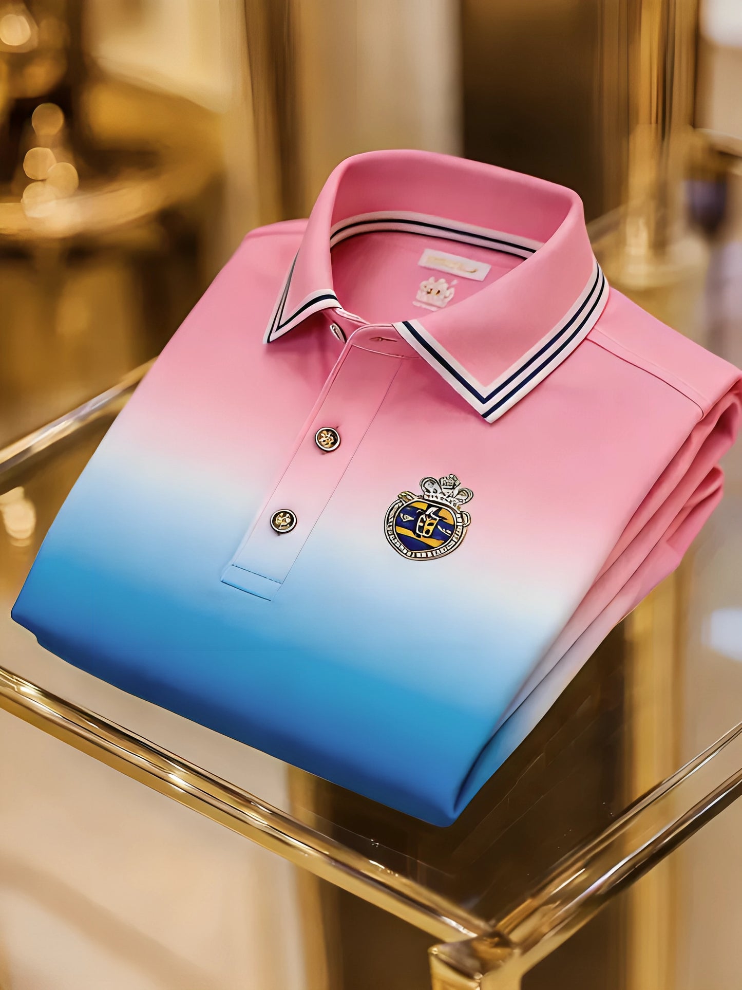 Men's Heritage Pattern Performance Short Sleeve Polo T-Shirt