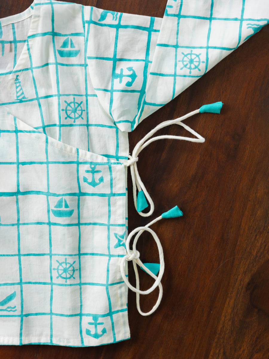 Atlas Organic Cotton Block Printed Angrakha Set