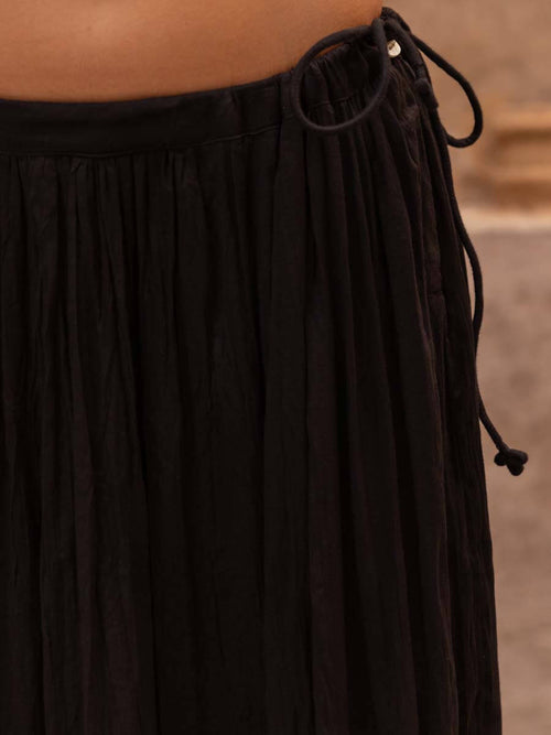 Black Crinkled Skirt