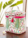 Dilbar Pine Cotton Travel Vanity Case