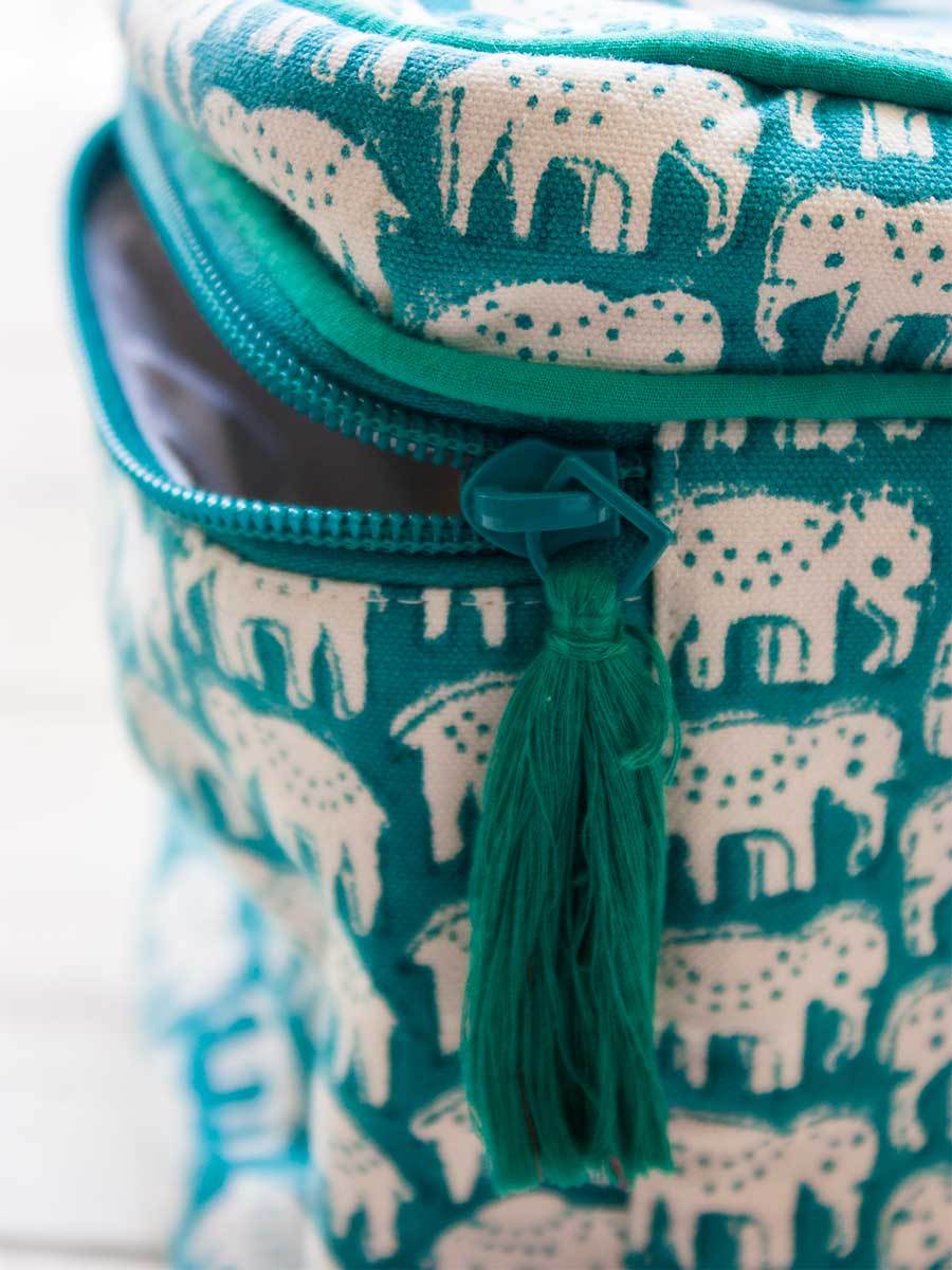 Haathi Block Printed Cotton Vanity Case