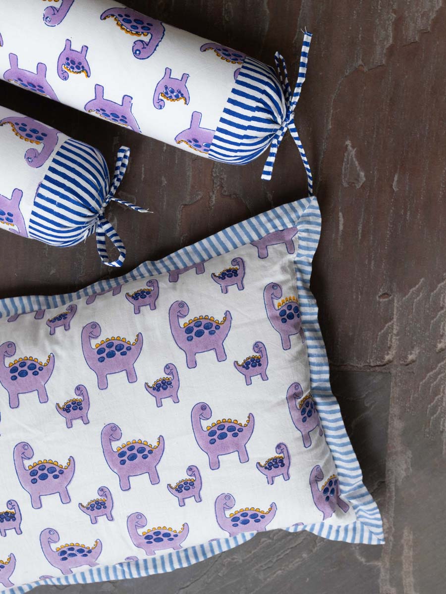 Set of 2 - Dino Organic Cotton Infant Bolster