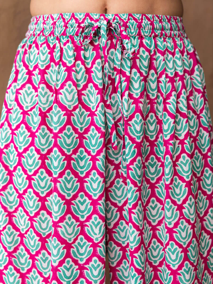 Pink Paradise Modal Palazzo Pants