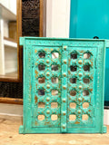 Macha Mint Carved Shekhawati Jharokha Wall Decor