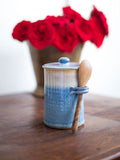 Midnight Indigo Hand-Thrown Ceramic Jar