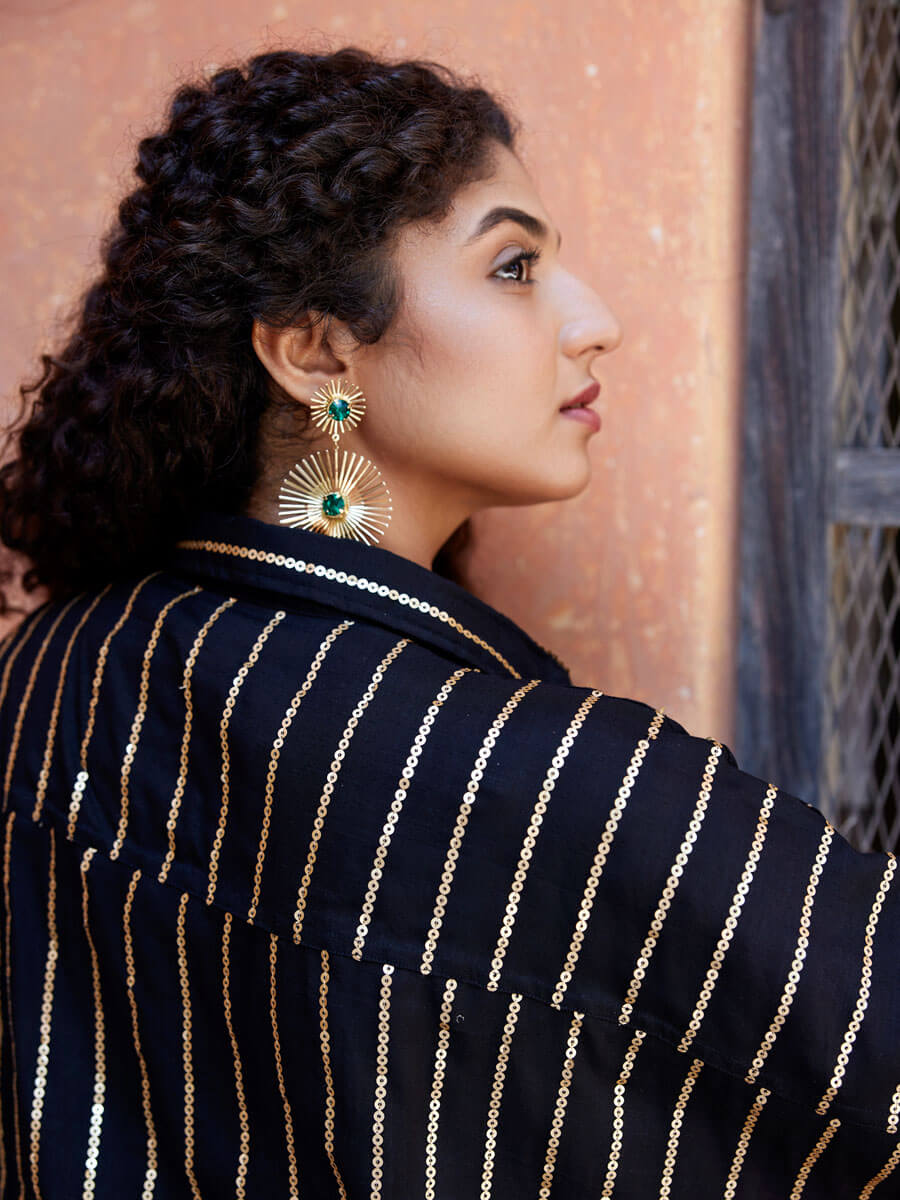 Uns Sequined Oversized Shirt