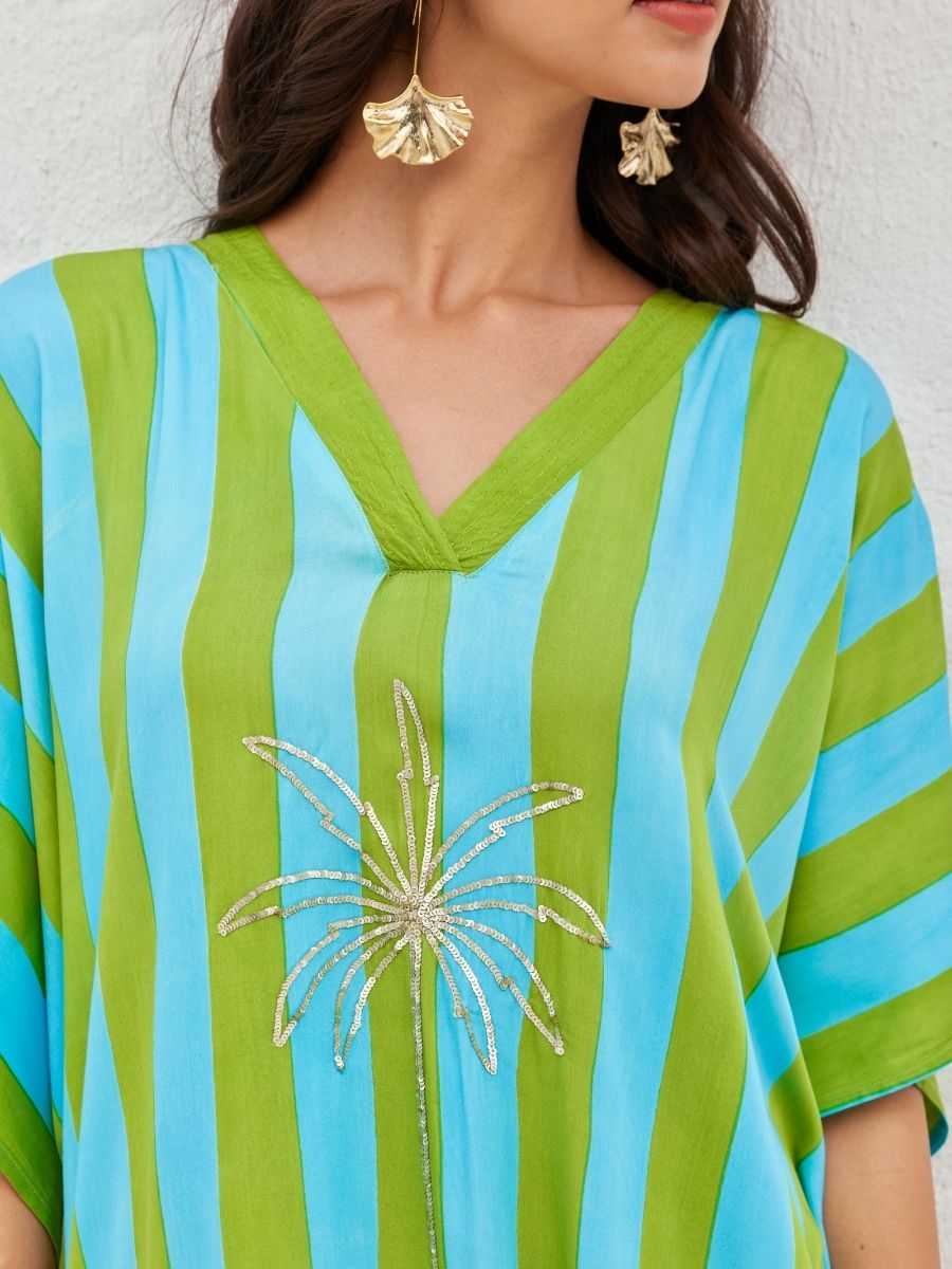 Jewel Stripes Kaftan Kurta
