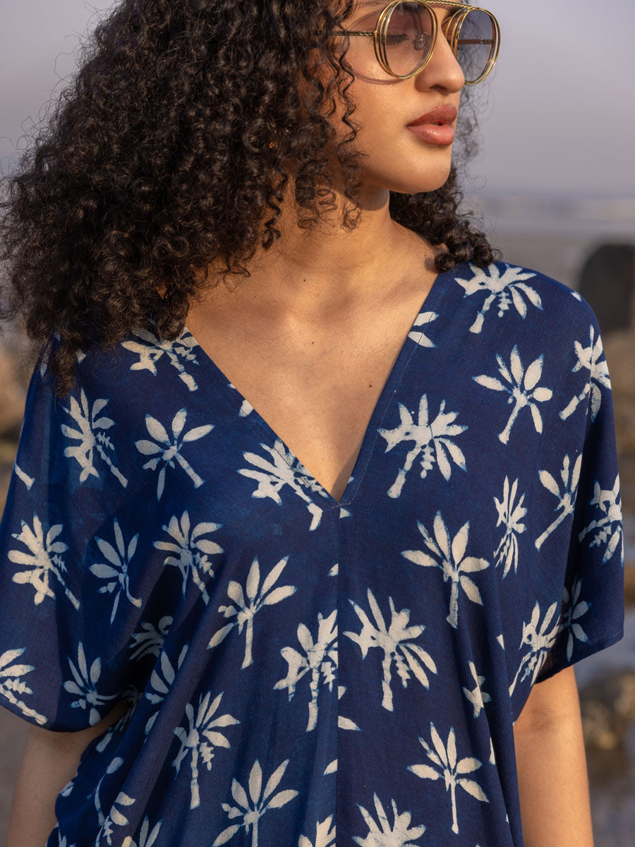 Khwahish Indigo Kaftan Dress