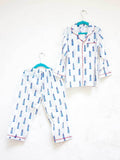 Lighthouse Magic Block Printed Cotton Top & Pyjama Set