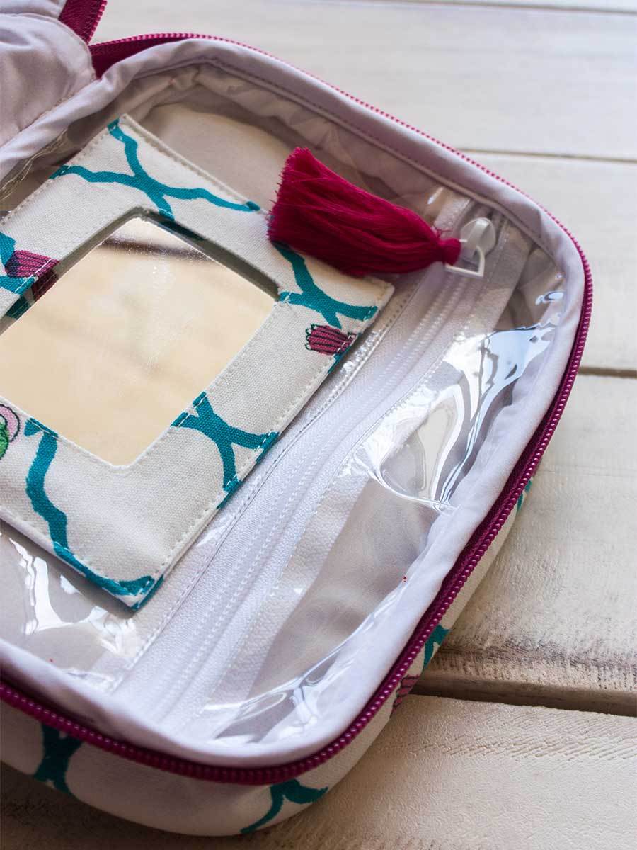 Madhuban Block Printed Cotton Vanity Case