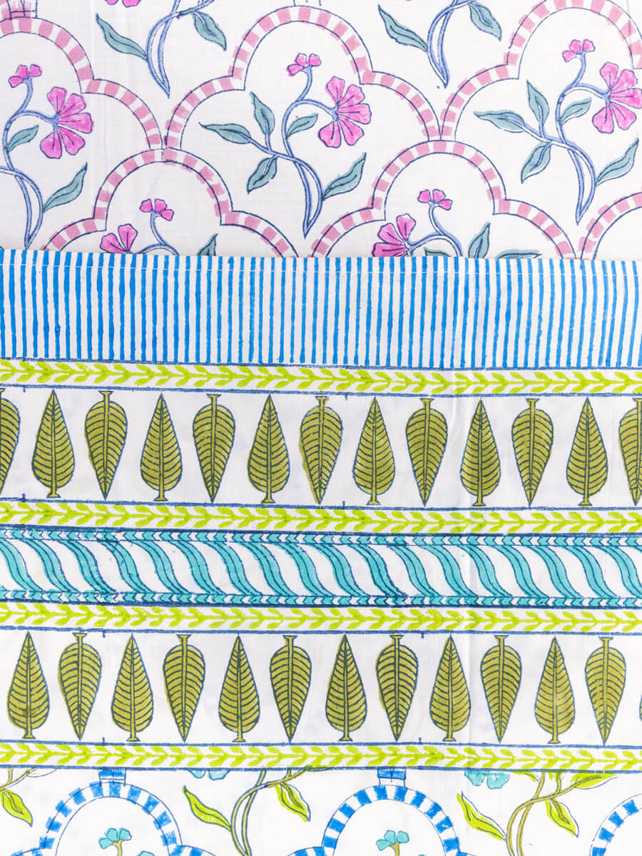 Madhur Block Printed Cotton Bed Cover