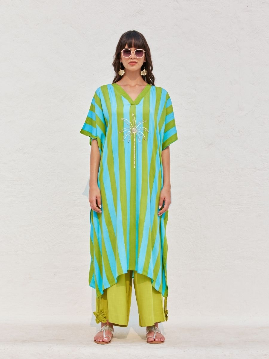 Jewel Stripes Kaftan Kurta