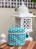 Haathi Block Printed Cotton Vanity Case