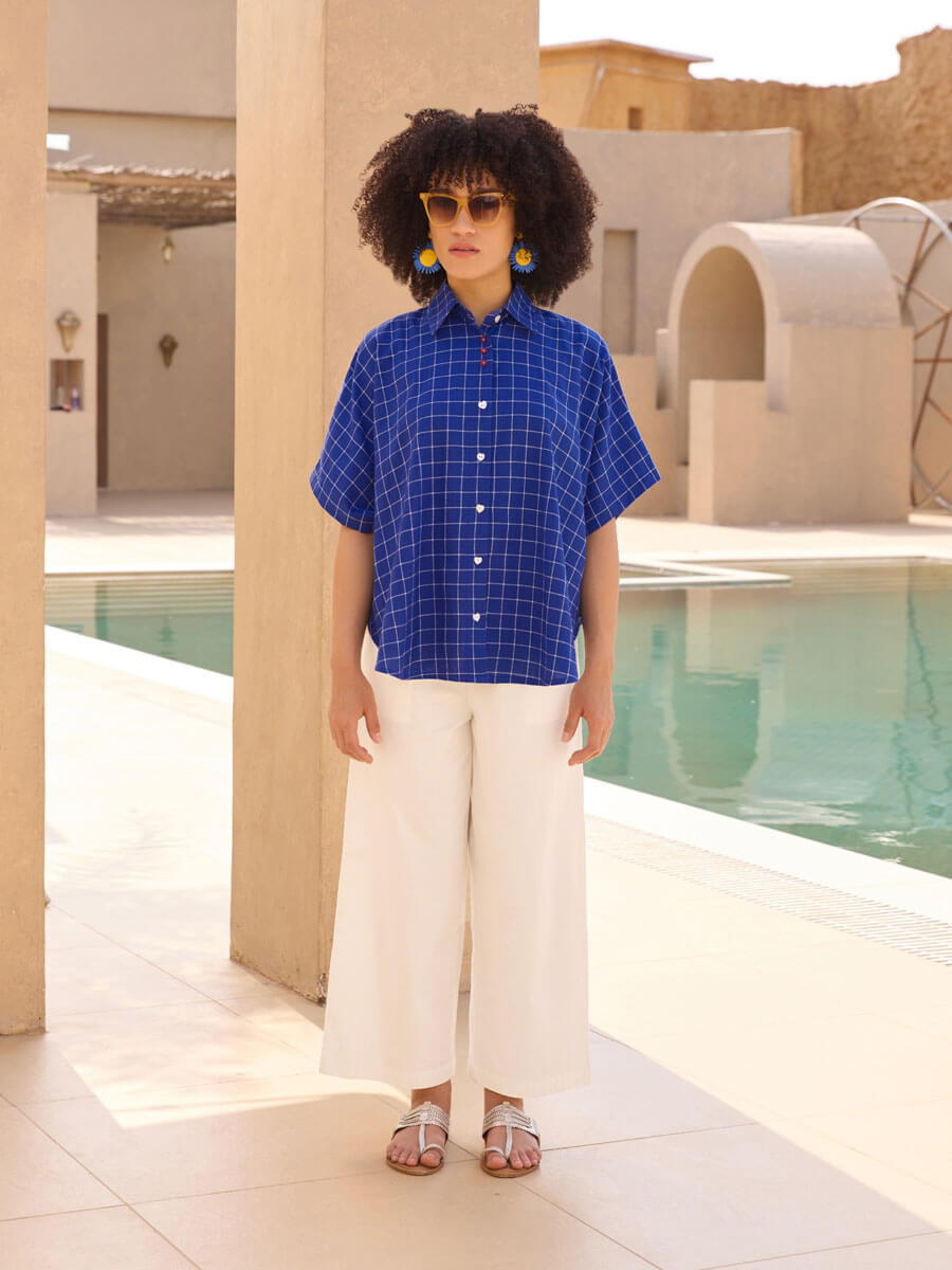Celine Poncho Shirt & Pant Set
