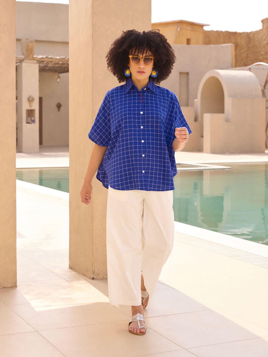 Celine Poncho Shirt & Pant Set