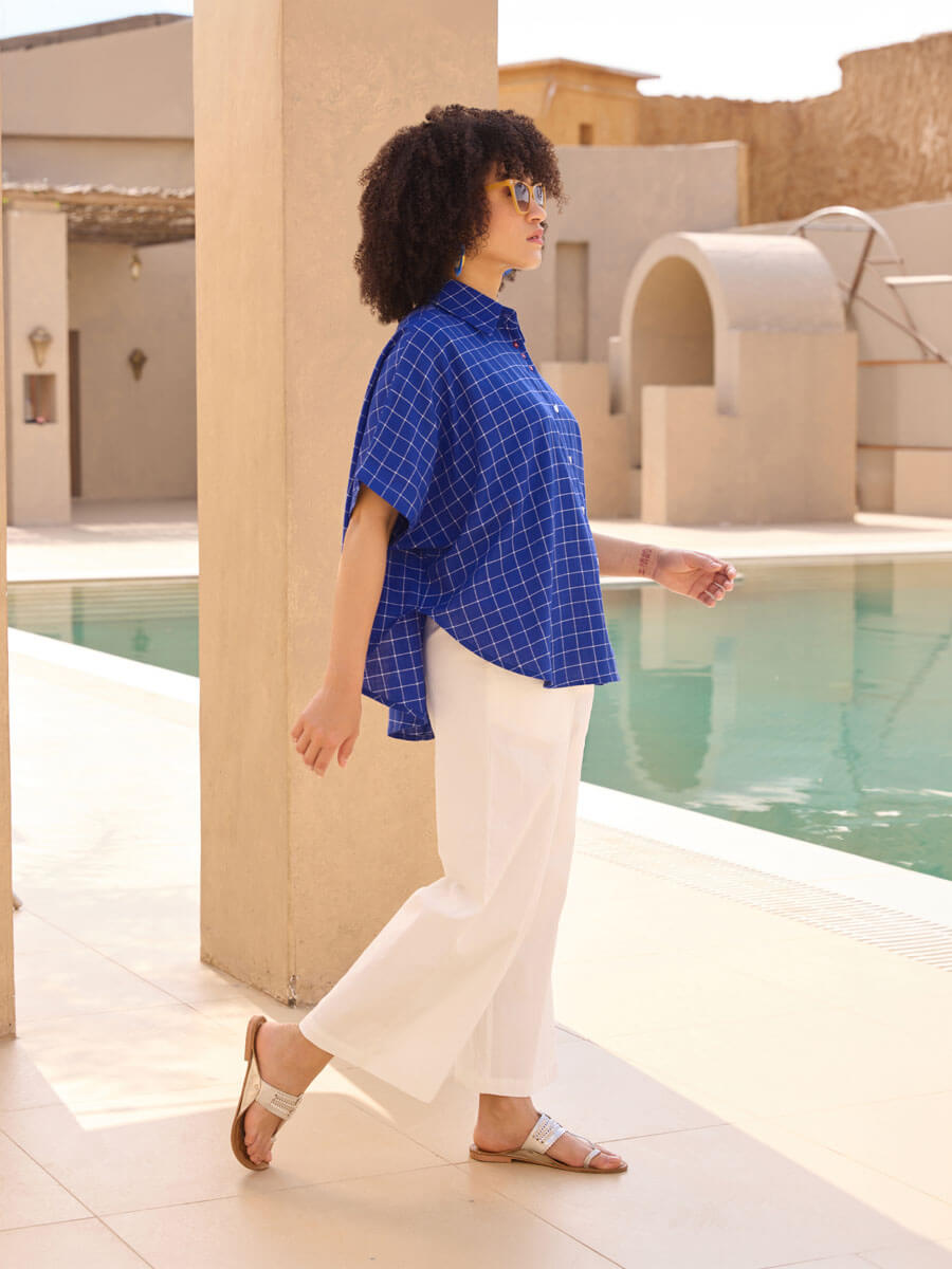 Celine Poncho Shirt & Pant Set