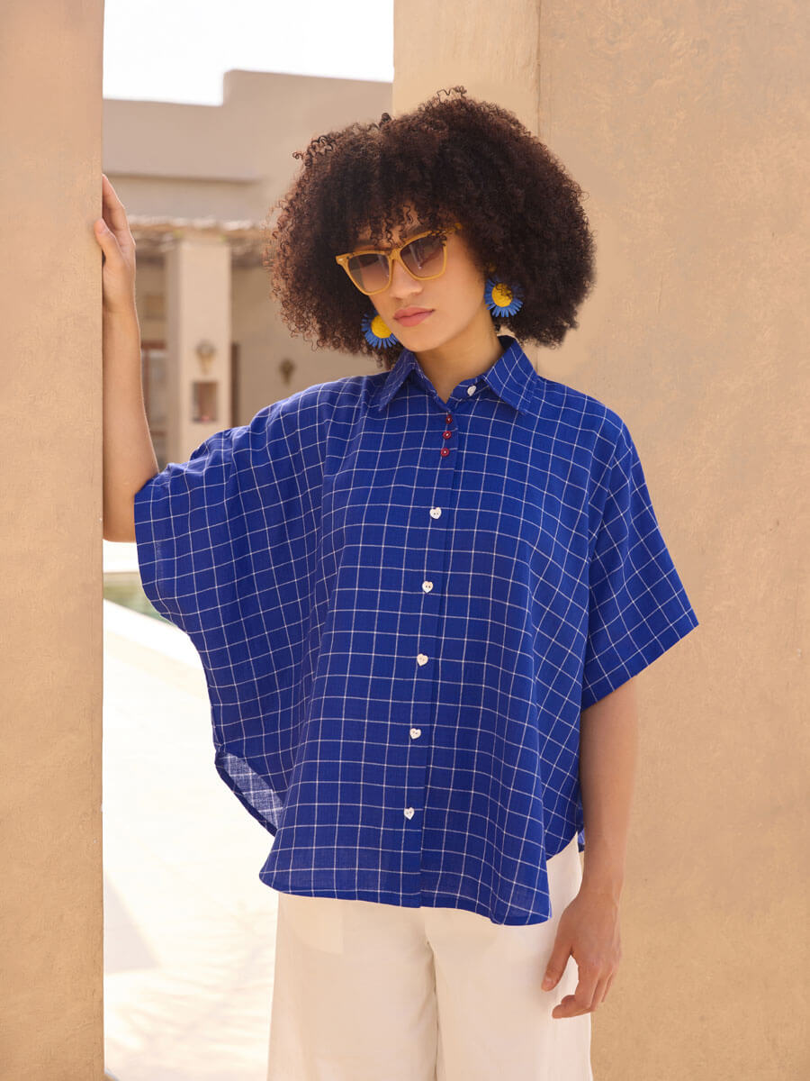 Celine Poncho Shirt & Pant Set