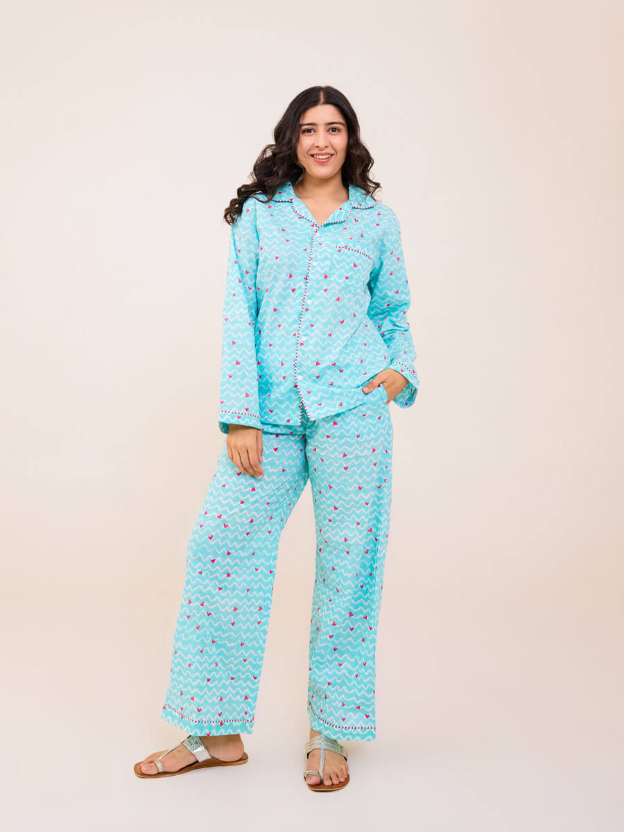 Love Birds Cotton Pajama Set