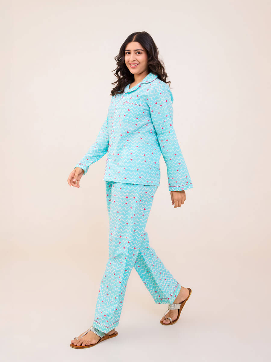 Love Birds Cotton Pajama Set