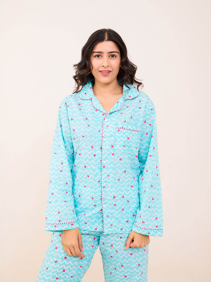 Love Birds Cotton Pajama Set