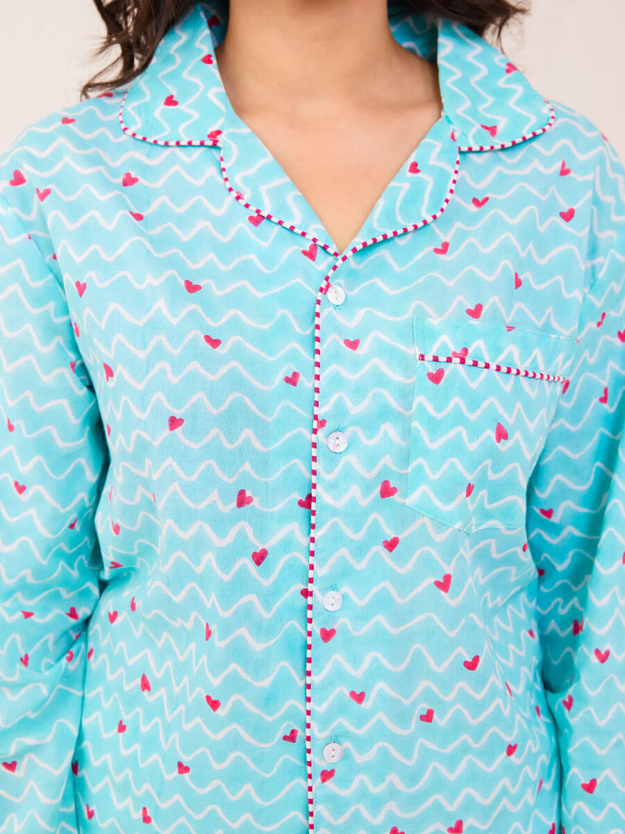 Love Birds Cotton Pajama Set