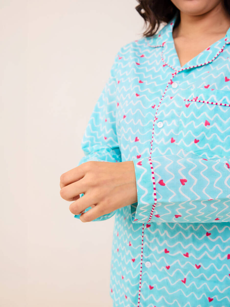 Love Birds Cotton Pajama Set