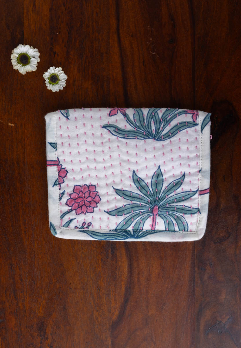 Pink Garden Cotton Wallet