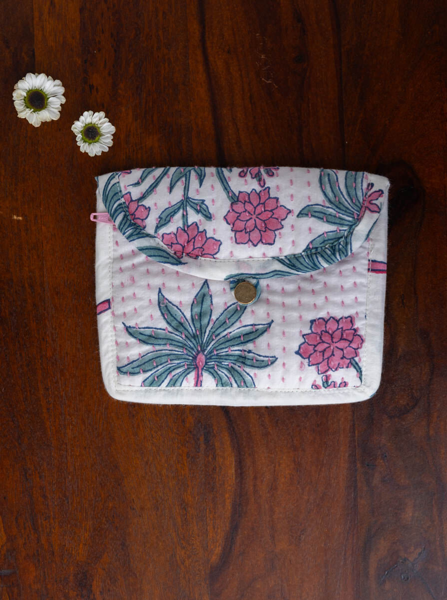 Pink Garden Cotton Wallet