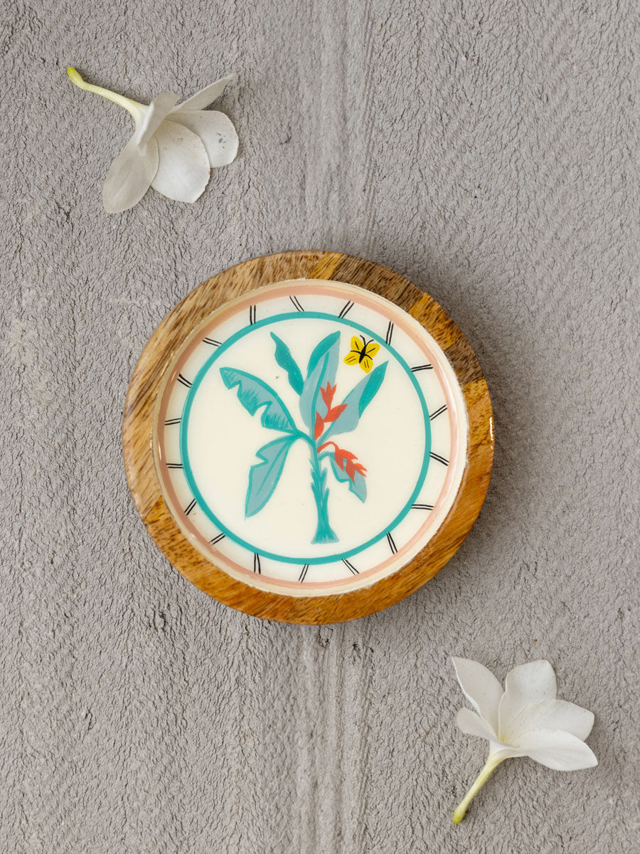 Set of 2 - Pink Nomad Wooden Coasters