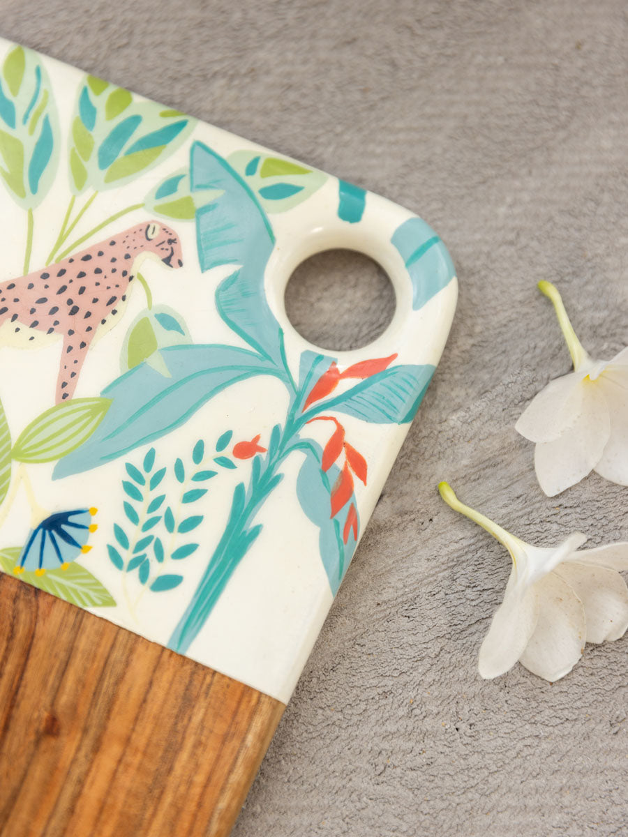Pink Safari Solid Wood Chopping Board/Platter