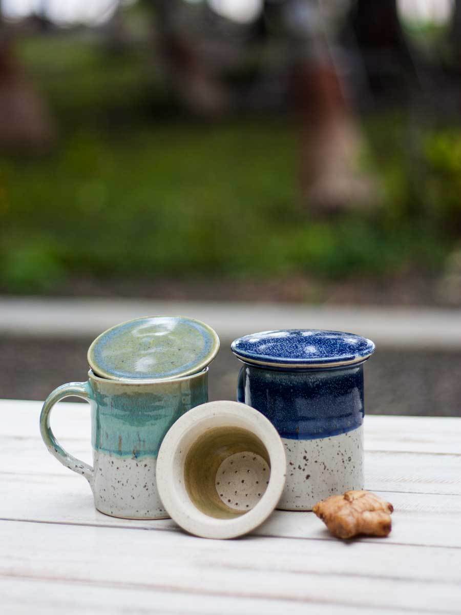 Midnight Hand-Thrown Ceramic Tea Set