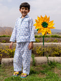 Seahorse Block Printed Cotton Top & Pyjama Set