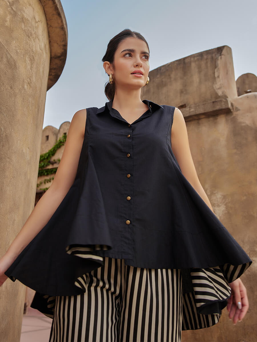 Argan Sleeveless Asymmetrical Top