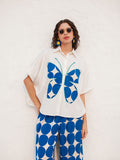 Monaco Applique Poncho Shirt