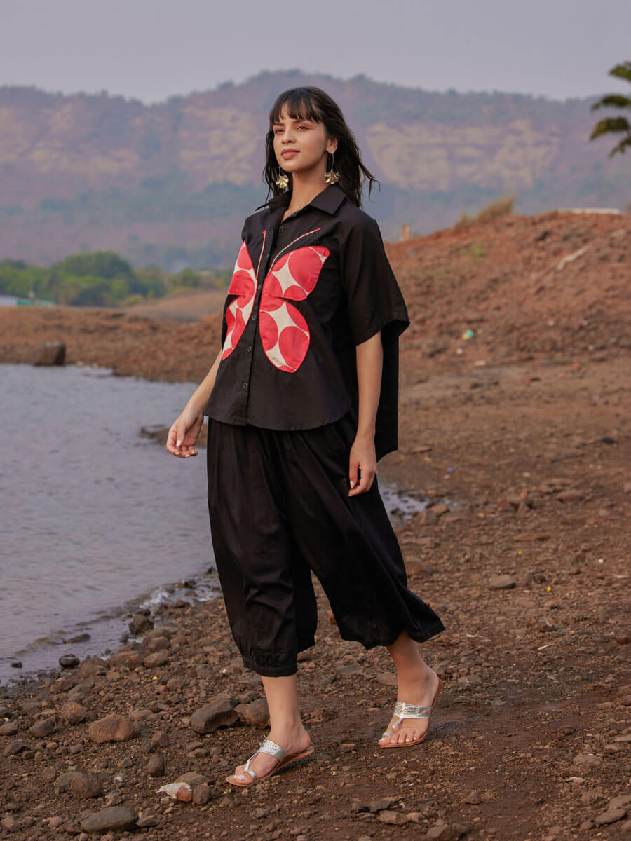 Monet Applique Poncho Shirt