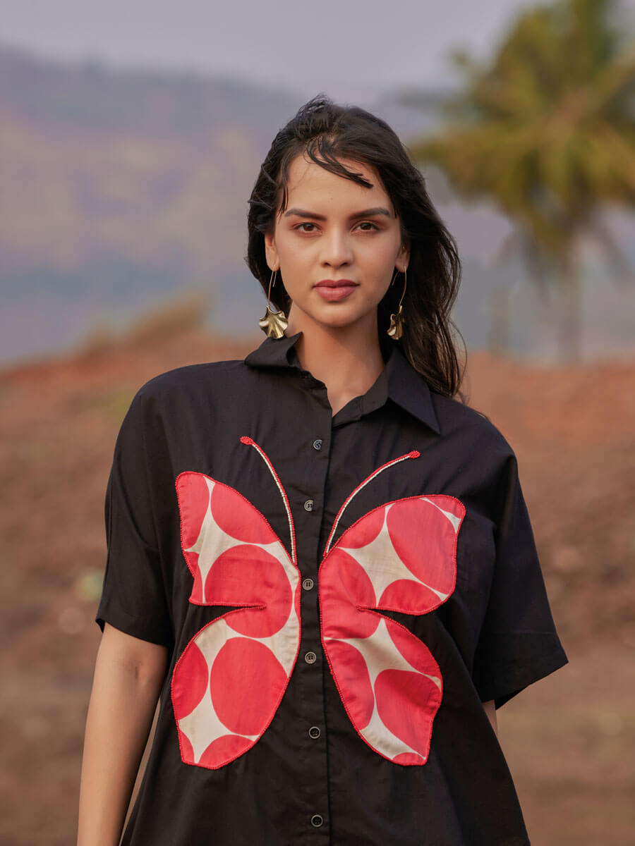 Monet Applique Poncho Shirt