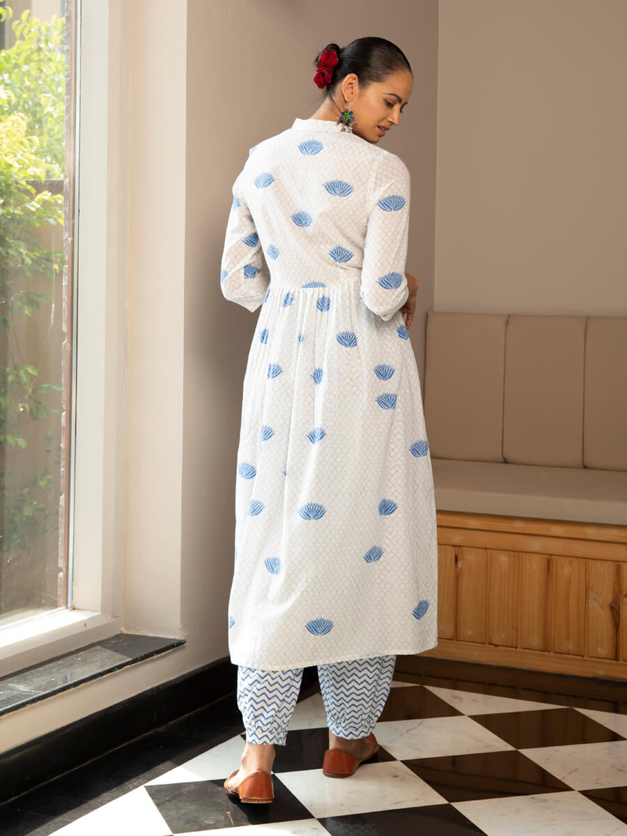 Neerja Block Printed Cotton Long Kurta