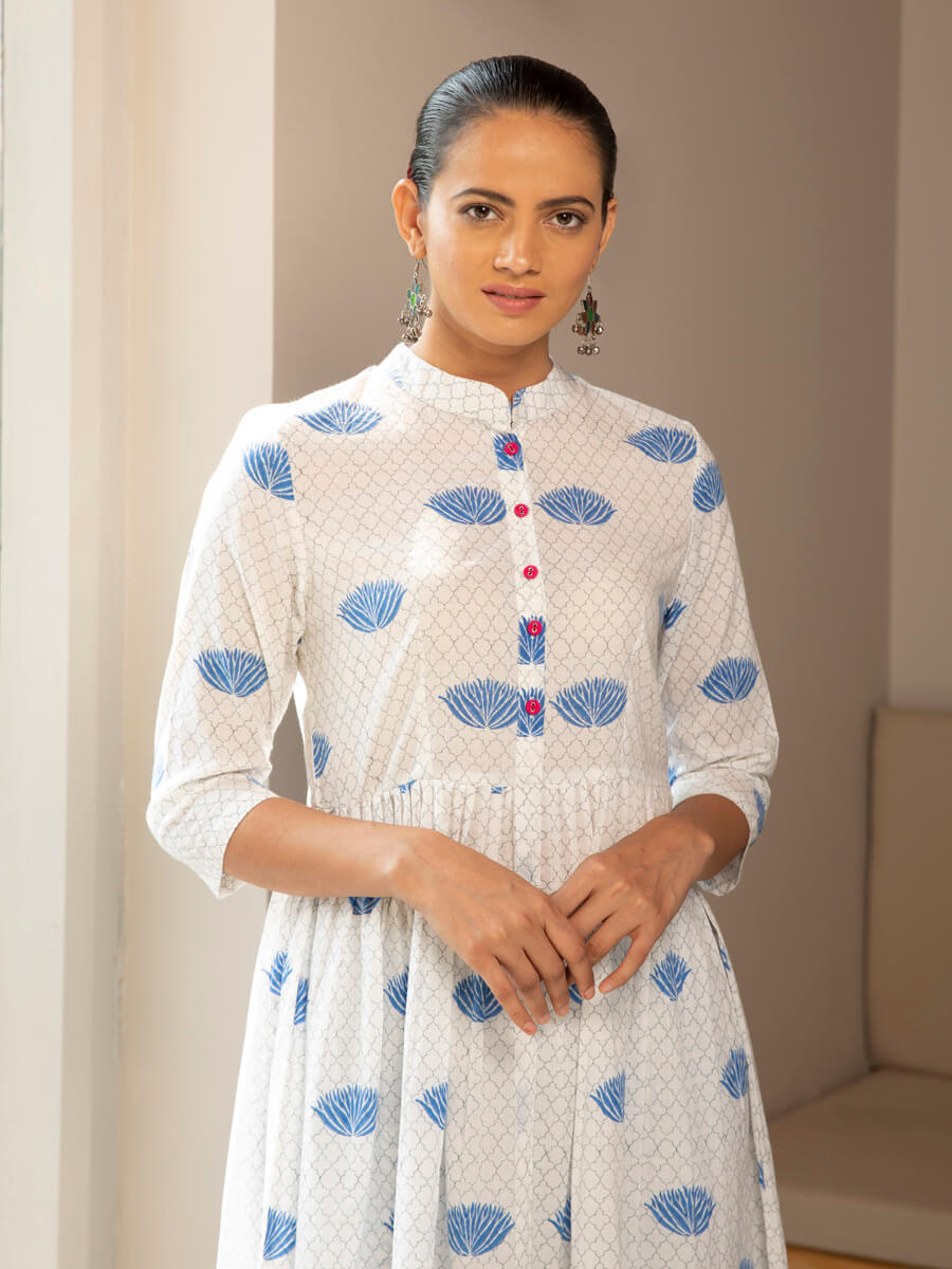 Neerja Block Printed Cotton Long Kurta