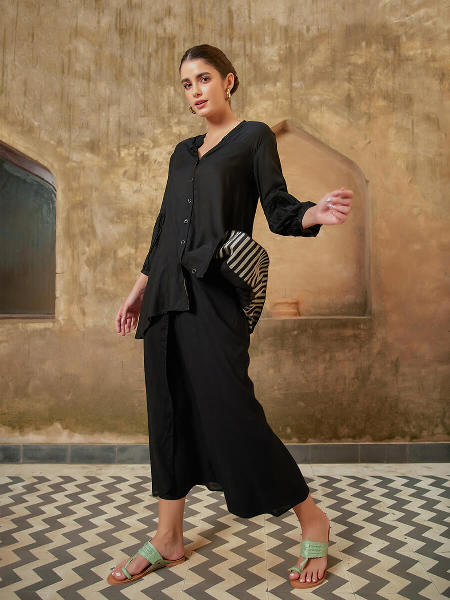 Olive Smocking Top
