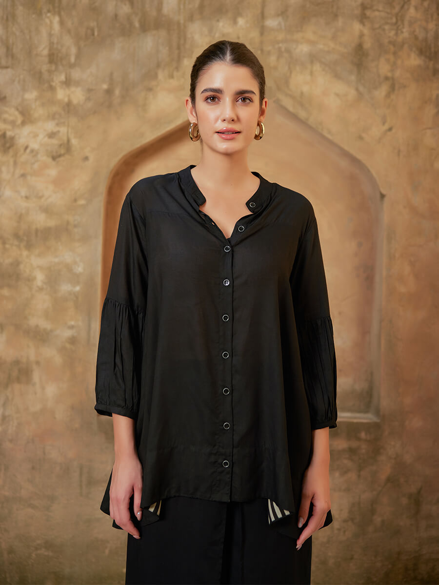 Olive Smocking Top
