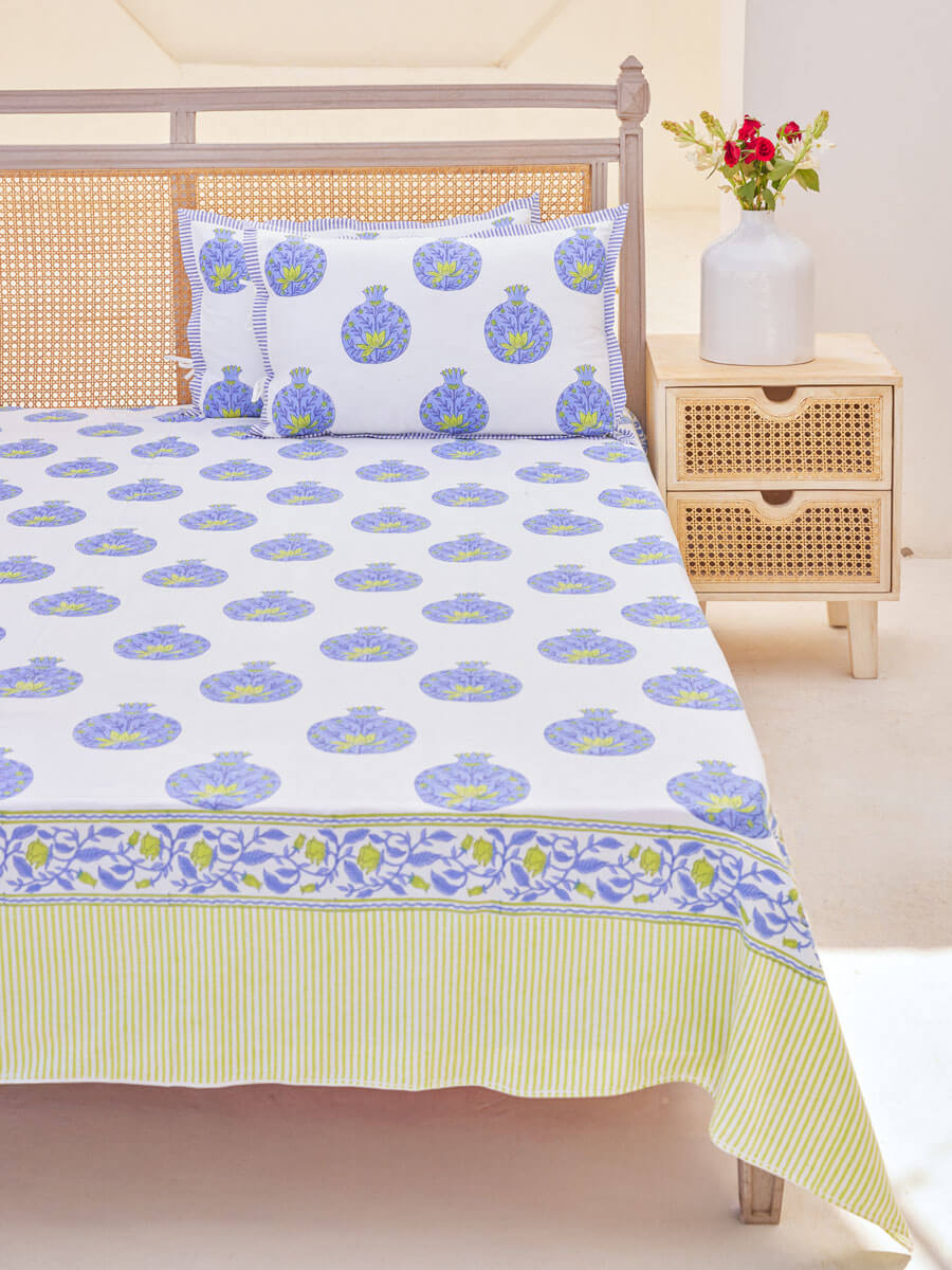 Set of 5 - Gajgamini Cotton Bedding Set