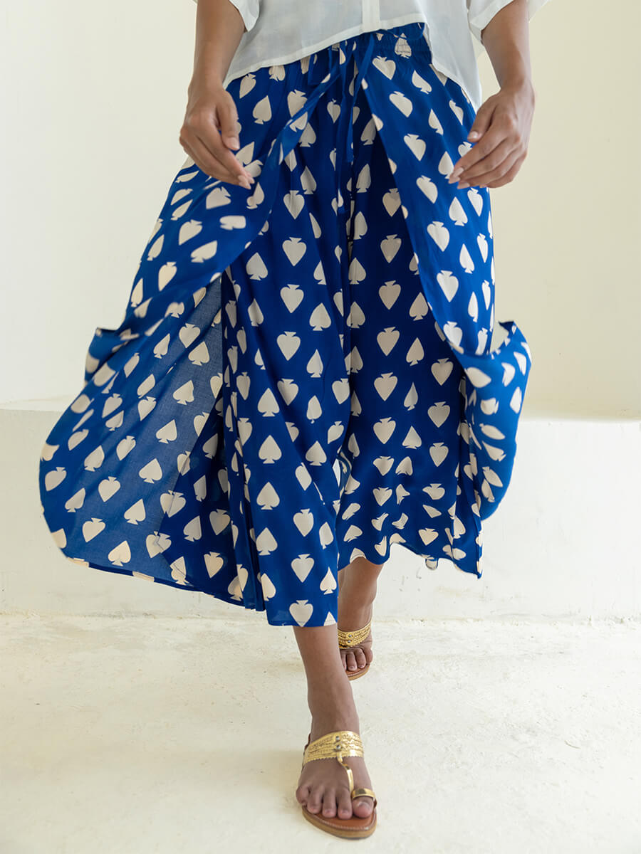 Set of 2 - White Isle Short Top & Wrap-Around Palazzo Pants