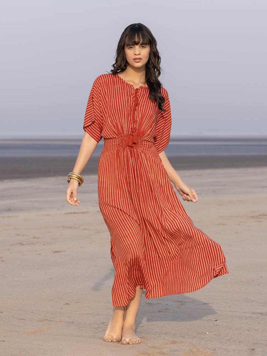 Kamya Fit & Flare Modal Maxi Dress