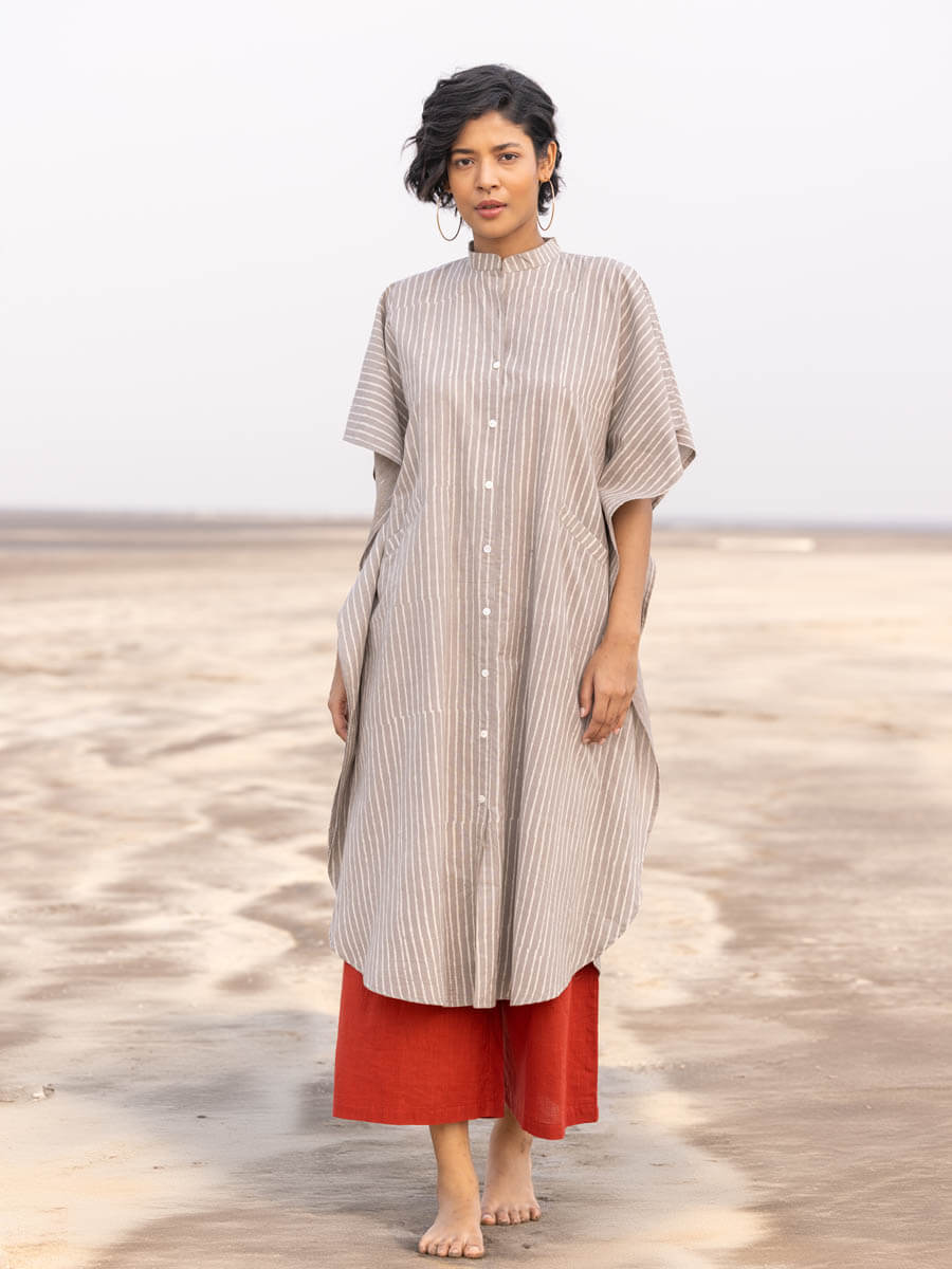 Tridevi Cotton Kaftan Shirt Dress