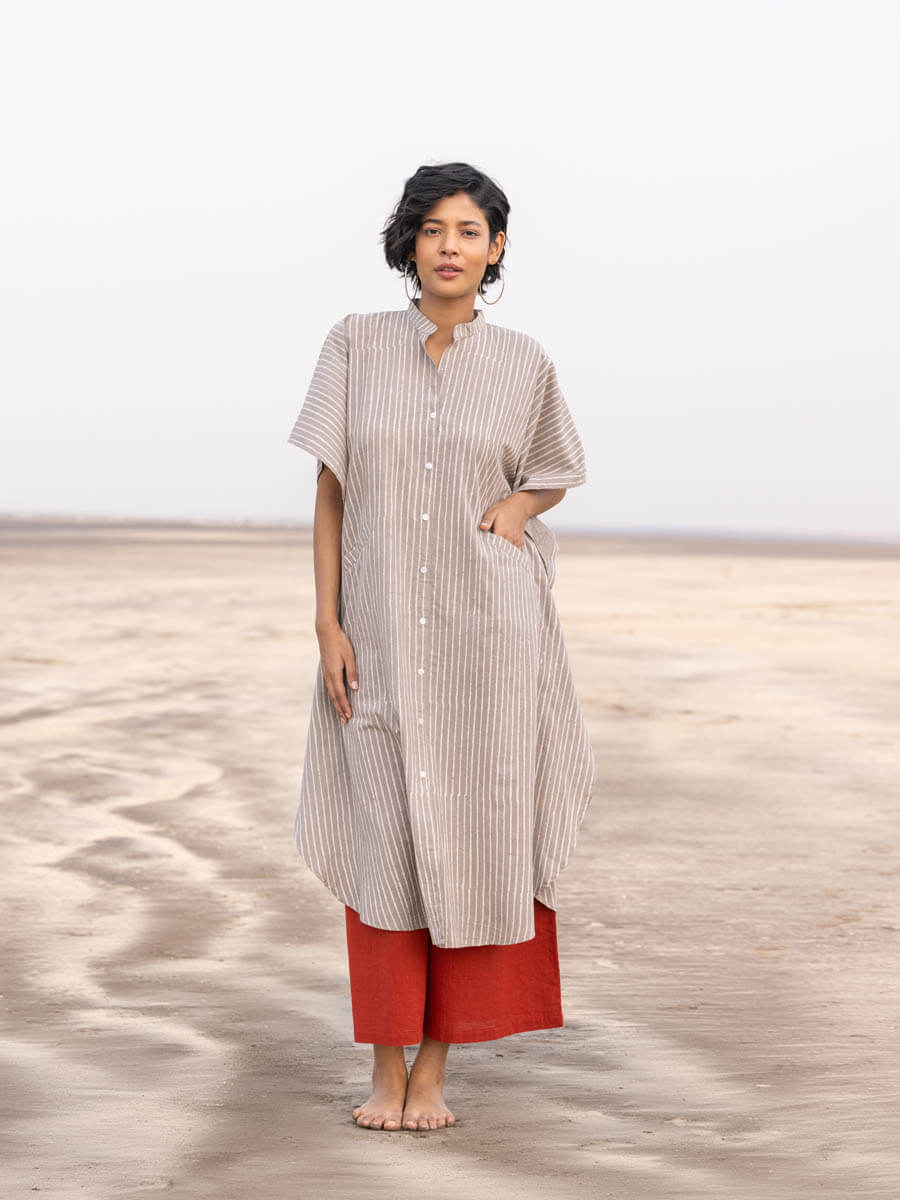 Tridevi Cotton Kaftan Shirt Dress