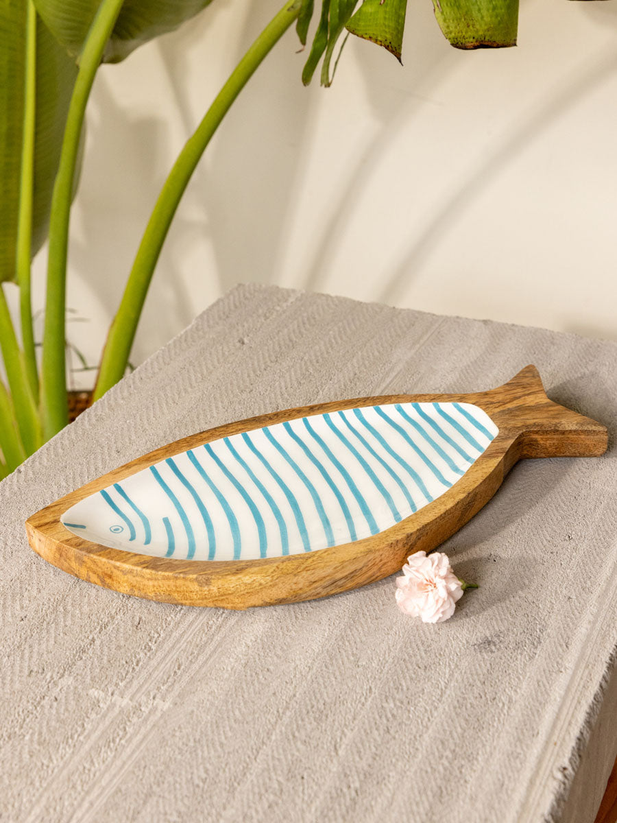 Sunset Harbour Medium Wooden Platter