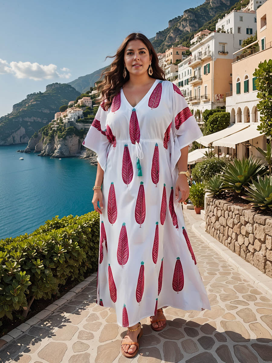 Rachel Hand Block Printed Cotton Kaftan
