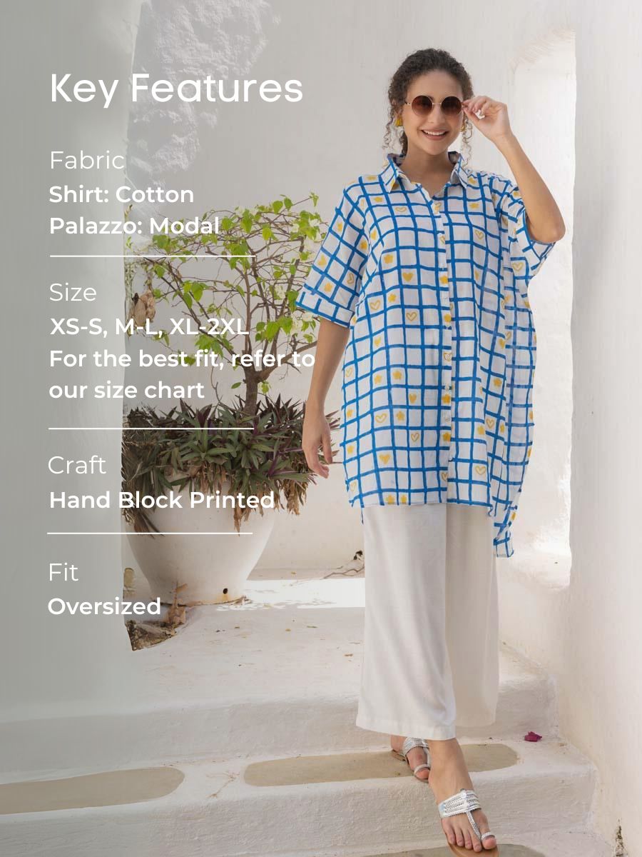 Set of 2 - Ella Oversized Shirt and Palazzo